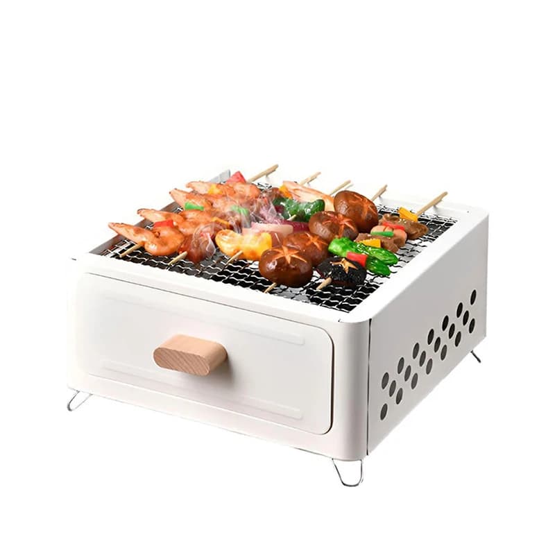 Outdoor Charcoal Barbecue Grill Non-stick Barbecue Rack Heating Multi-functional Stove Charcoal Grill For Camping BBQ