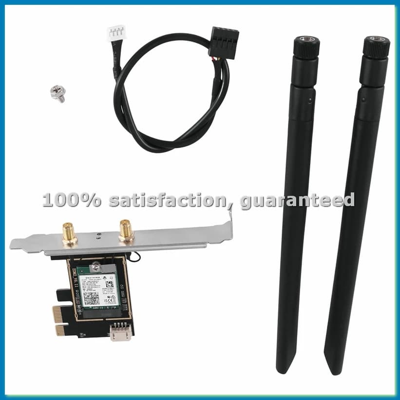 AX210NGW Scheda WiFi WiFi 6E Adattatore scheda wireless dual band 2.4G/5G AX210 BT5.2 Adattatore PCIE 2400Mbps con antenna 2X8DB-A79U