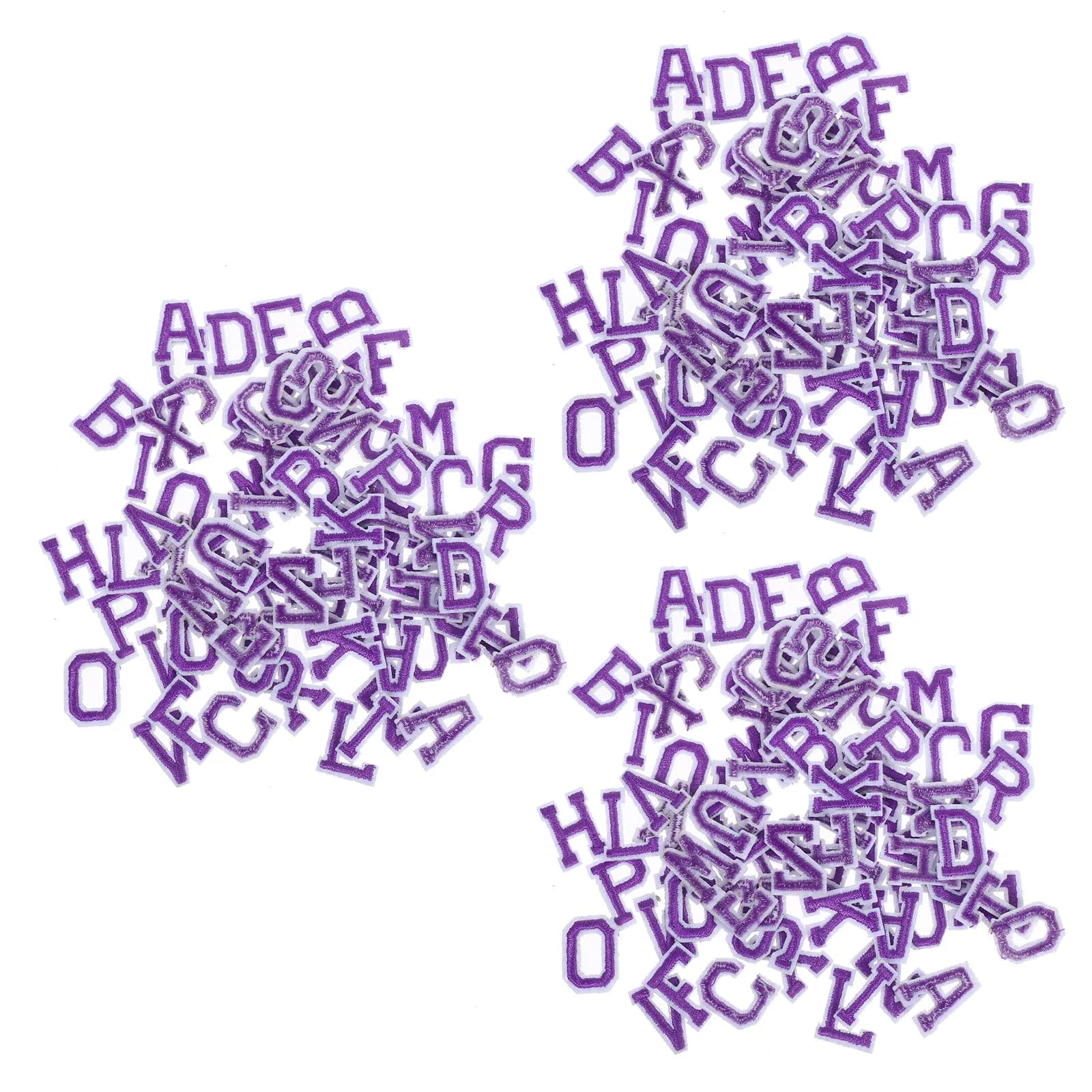 3 Set di Lettere in Feltro, Alfabeto Morbido e Spesso, Toppe Ricamate Colorate Termoadesive per Abbigliamento, Giacche, Borse, Cappelli