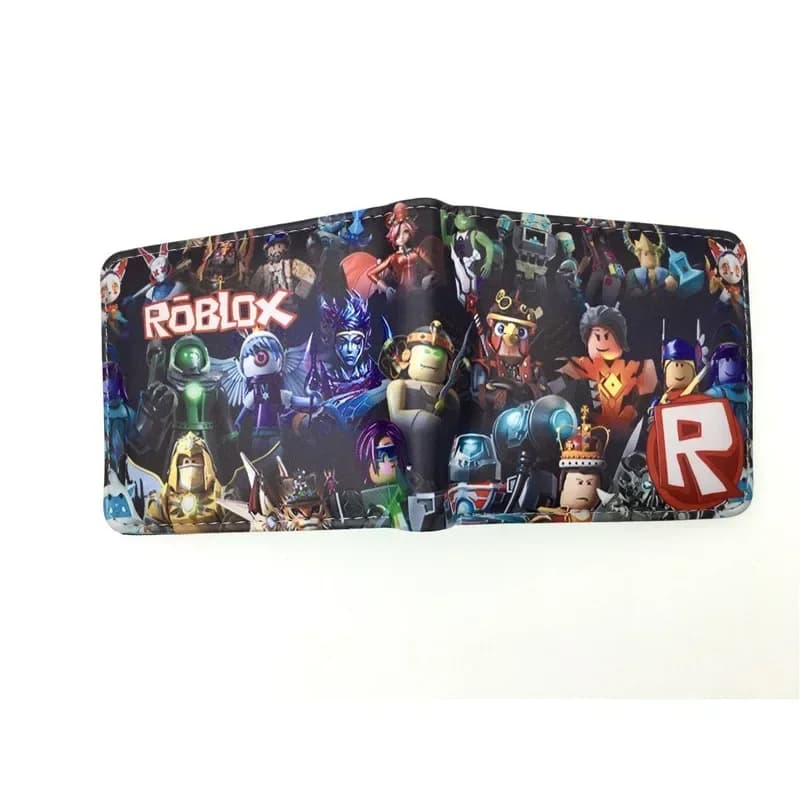 PU Leather Short Wallet with Roblox Anime Print, Decorative Wallet for Daily Use