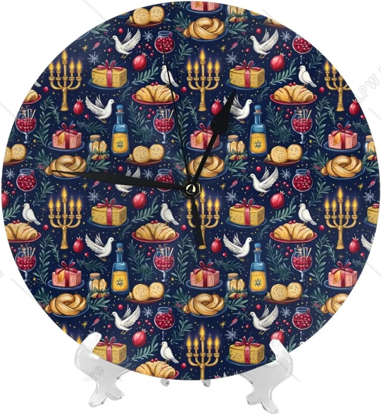 Orologi da Parete 10 Pollici con Stampa Piccione e Cibo, Moderni Orologi da Parete Silenziosi per Soggiorno, Cucina, Ufficio, Bagno