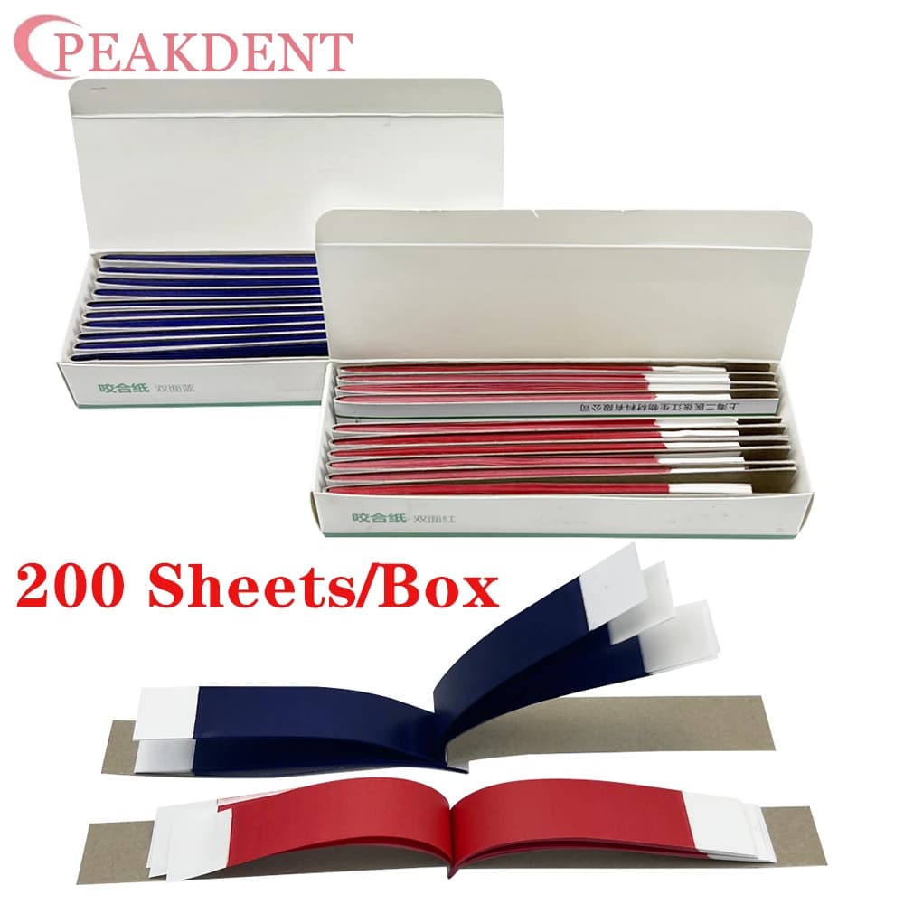 200 Card Sheets Articulation Dentale Dentist Oral Tooth Whitening Of The Tooth Laboratory Strips Product Dental Materials Paper for Dead Dentale