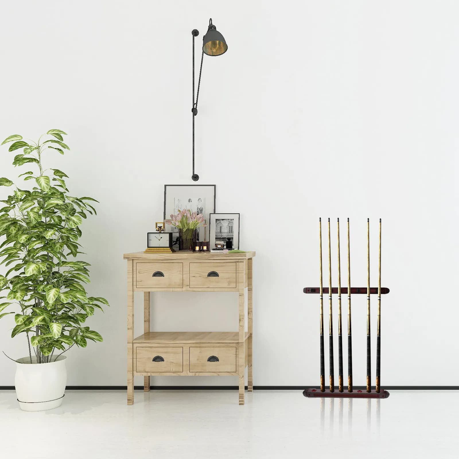 1 set di supporti da parete in legno per stecche da biliardo, porta stecche multi-foro per l'esposizione e l'organizzazione delle stecche da biliardo.