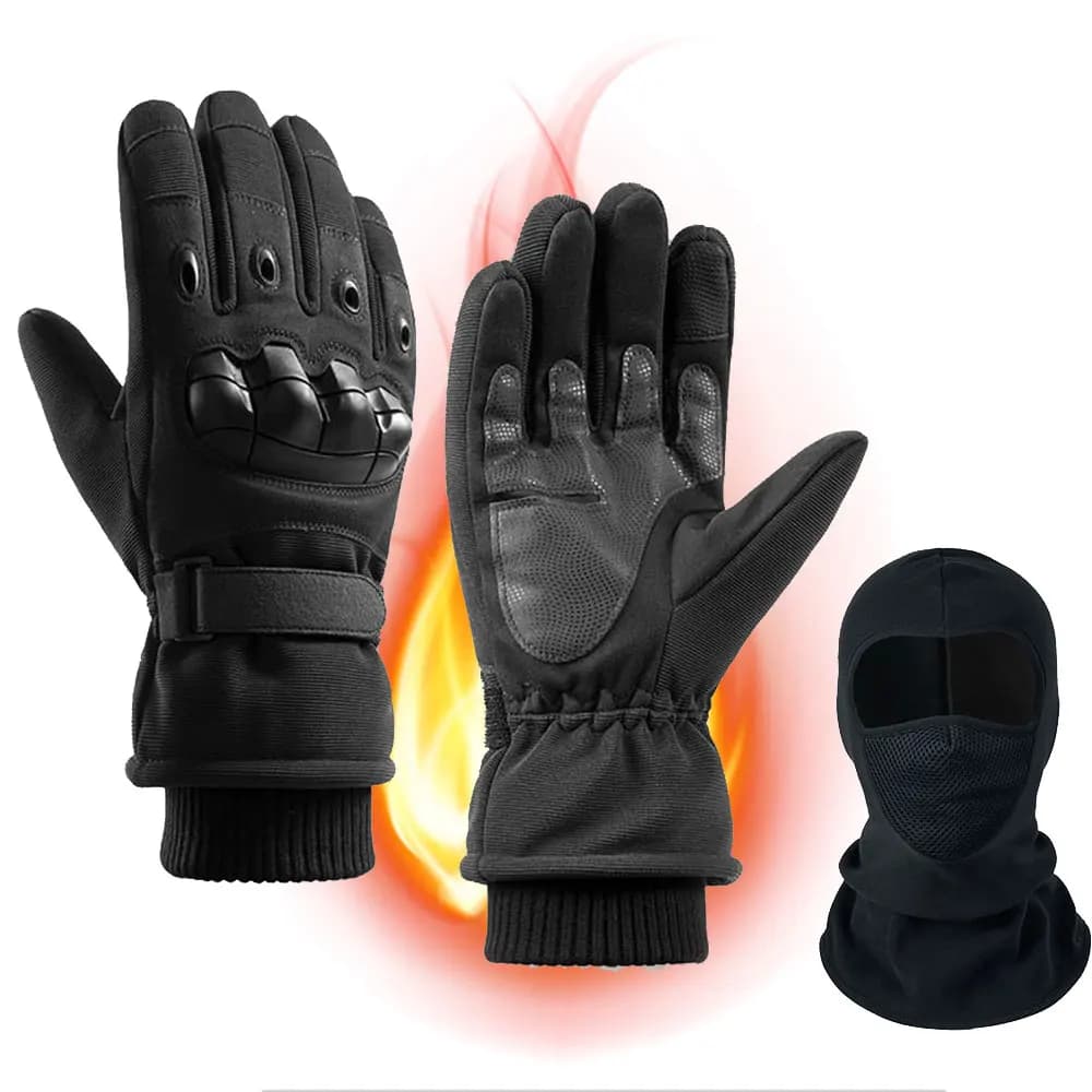 Guanti da moto invernali Guanti touch screen con dita intere Moto Guanti da equitazione per moto freddi antivento Attrezzatura da moto
