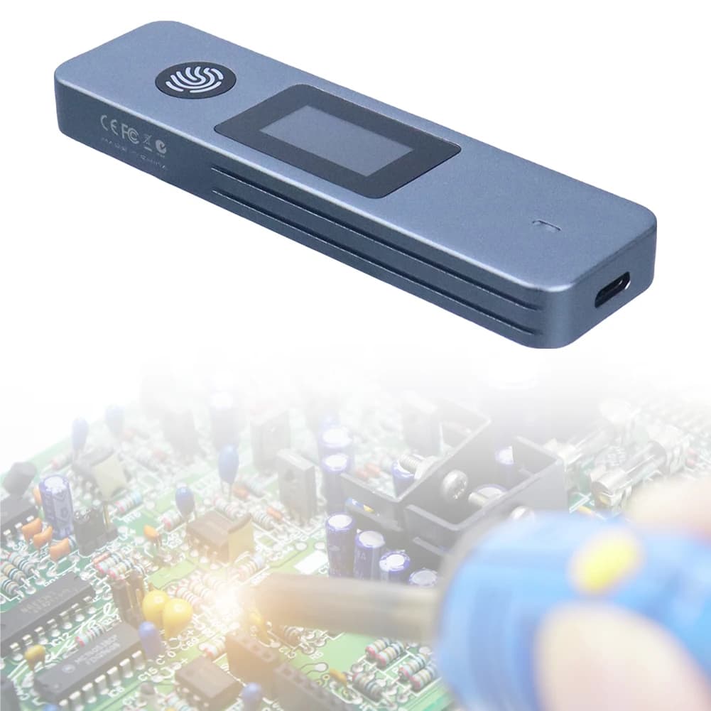 Solid State Disk Box M-Key B +M Key Portable SSD Case Visual Fingerprint Encrypted External Enclosure Box for 2230 2242 2280 SSD