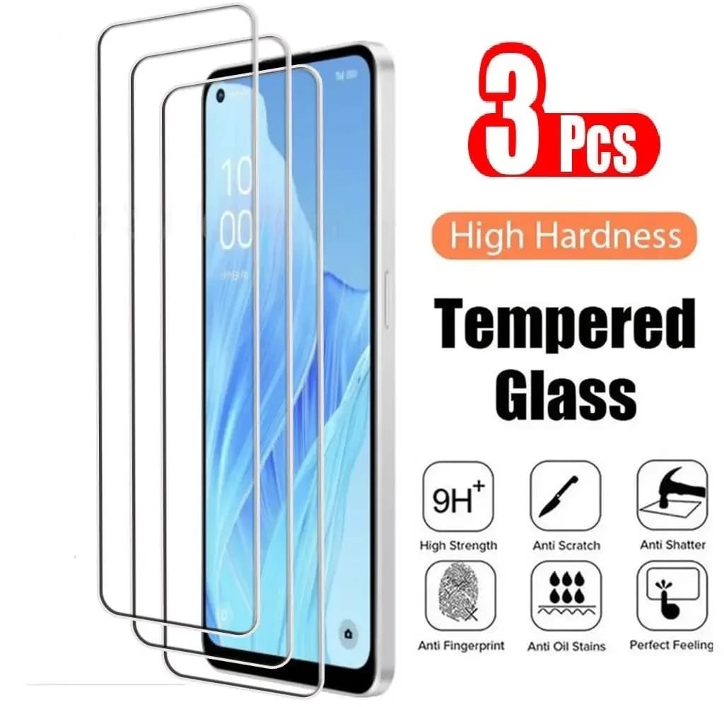 3 pezzi di vetro temperato per OPPO A55 A55S A57 A73 A78 4G 5G protezione schermo in vetro
