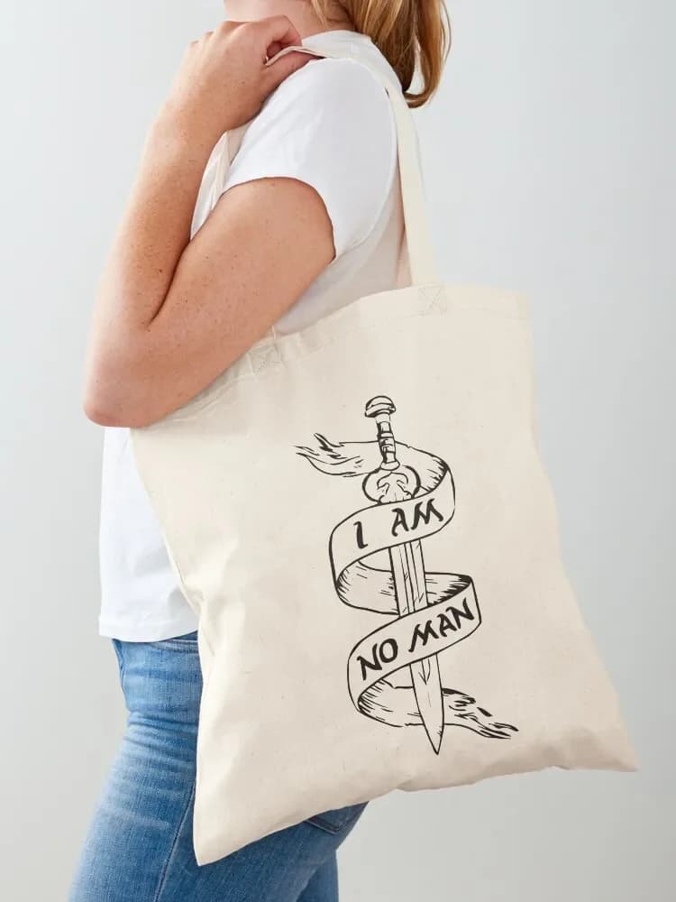 Borsa tote I Am No Man Sword, borsa per la spesa riutilizzabile, borsa per la spesa con logo