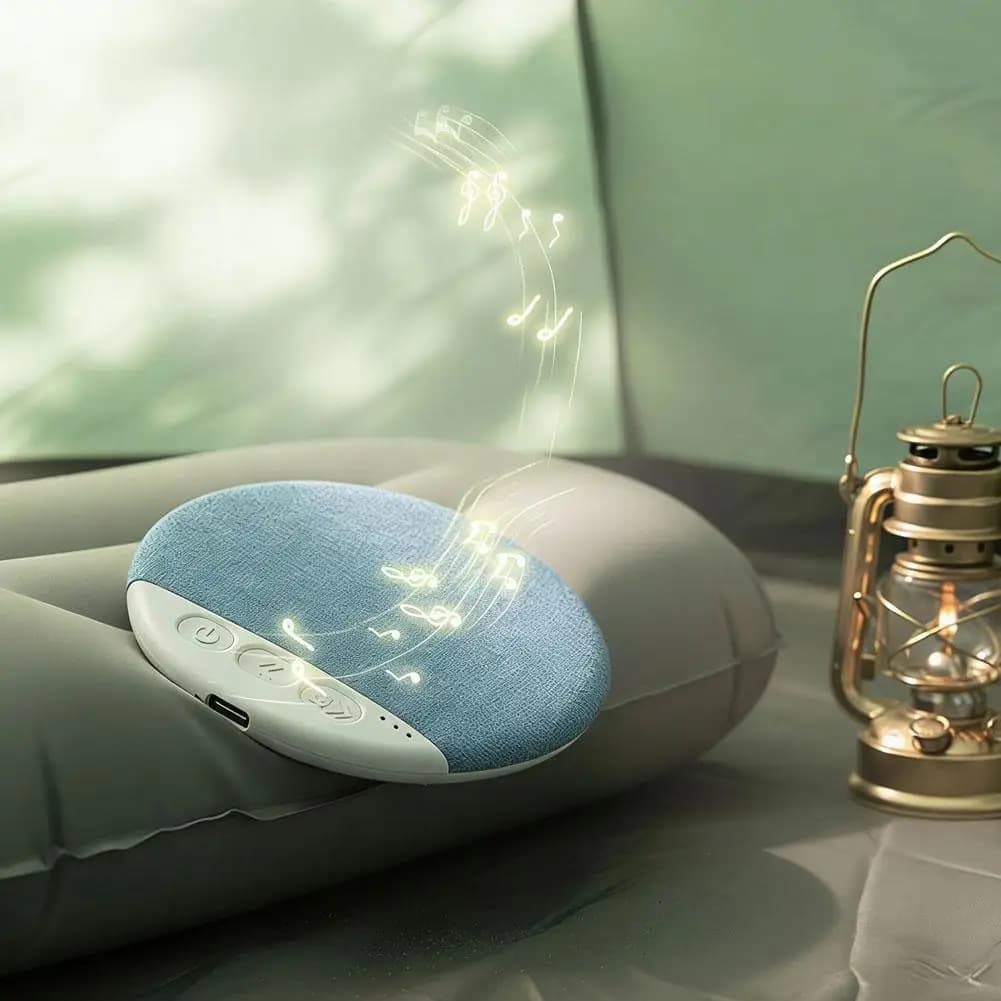 Altoparlante Bluetooth Portatile a Forma di Cuscino, Dispositivo Wireless per il Sonno con Suono Stereo, Timer e Spegnimento Automatico, Batteria Integrata per Comodino