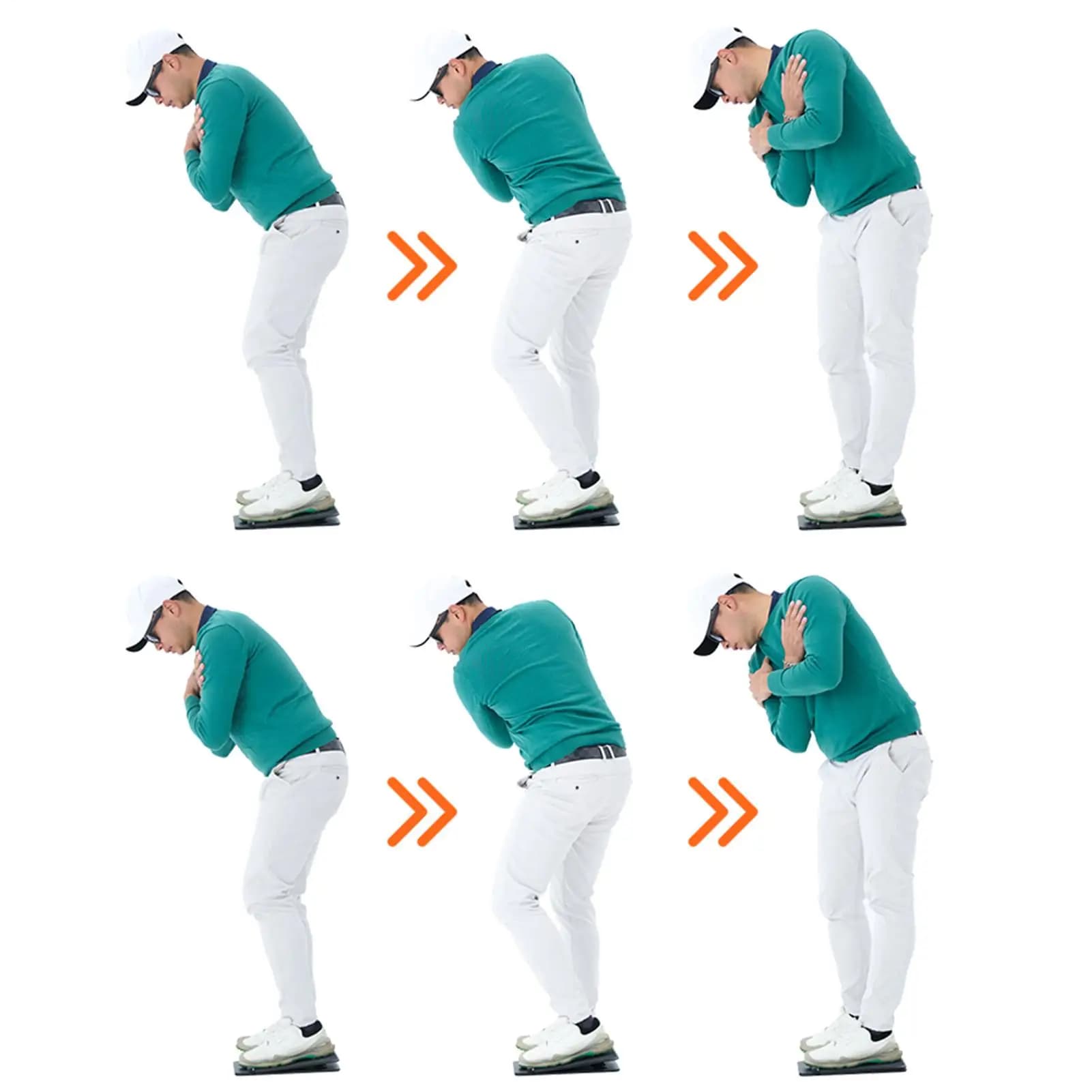 Golf balance table with spring for correction of posture and weight transfer, ideal for beginners, teenagers, adults, students, for home, garden and field.