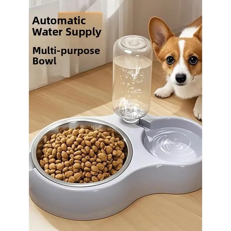 Ciotola automatica per animali domestici, antiscivolo, a doppio uso, per cani, ciotola per cibo e acqua, accessori per l'alimentazione, ciotola per cani.