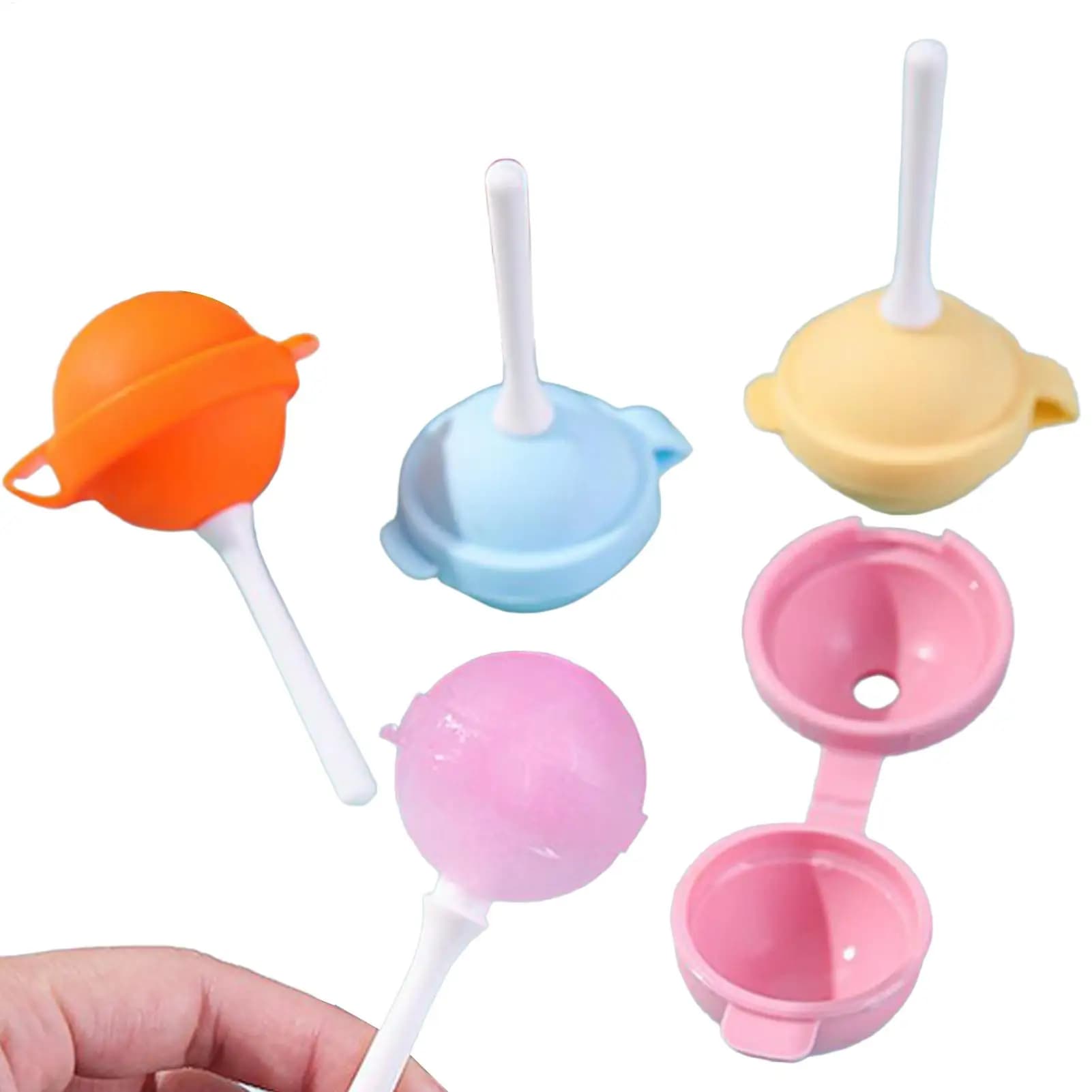 Set di 4 Stampi in Silicone per Ghiaccioli Fai-da-Te, Riutilizzabili, Antiaderenti e Impilabili, Gadget da Cucina