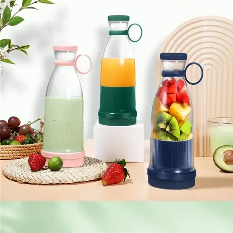 Frullatore Elettrico Portatile USB con 6 Lame, Macchina per Frullati e Latte, Mini Mixer per Succhi Freschi