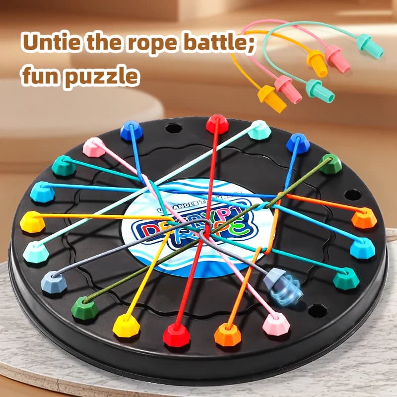 2025 New rope breaking battle challenge puzzle toy knot toy rope for kids decoding game logical training