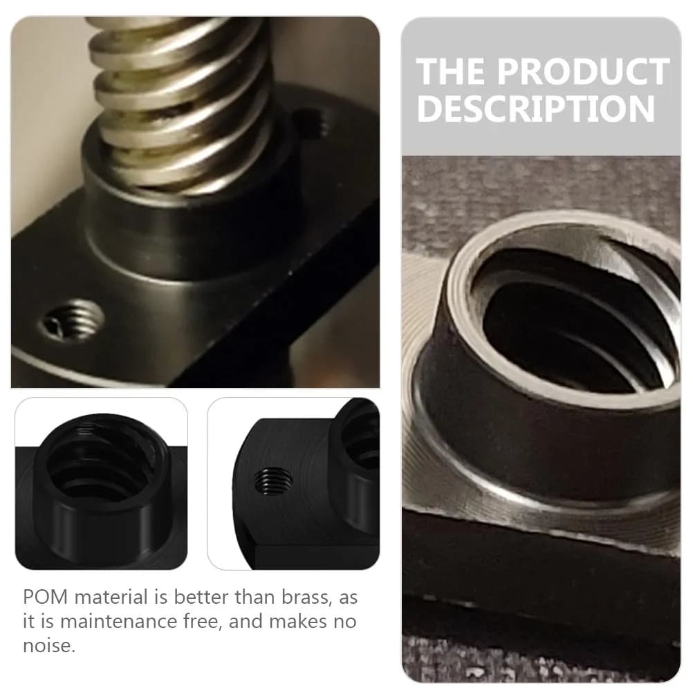 Set di 5 Dadi per Vite a Ricircolo di Sfere T8, Componenti per Stampanti 3D, Upgrade di Precisione, Dadi Senza Spazi per Vite T8, Senza Manutenzione