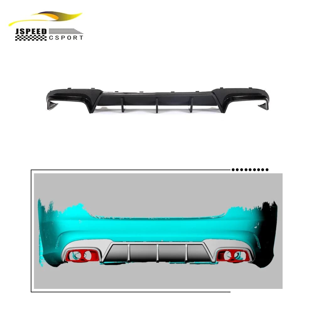 Adatto per diffusore posteriore in fibra di carbonio W212, adatto per Mercedes-Benz Classe E E63 AMG berlina 4 porte 2013-2016