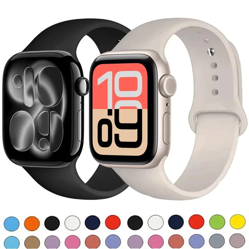 Per Apple Watch 10 cinturini 46mm/42mm 44mm 40mm 45mm 41mm Bracciale correas in silicone serie iWatch 11 9 8 7 6 se ultra 2 3 cinturino 49mm