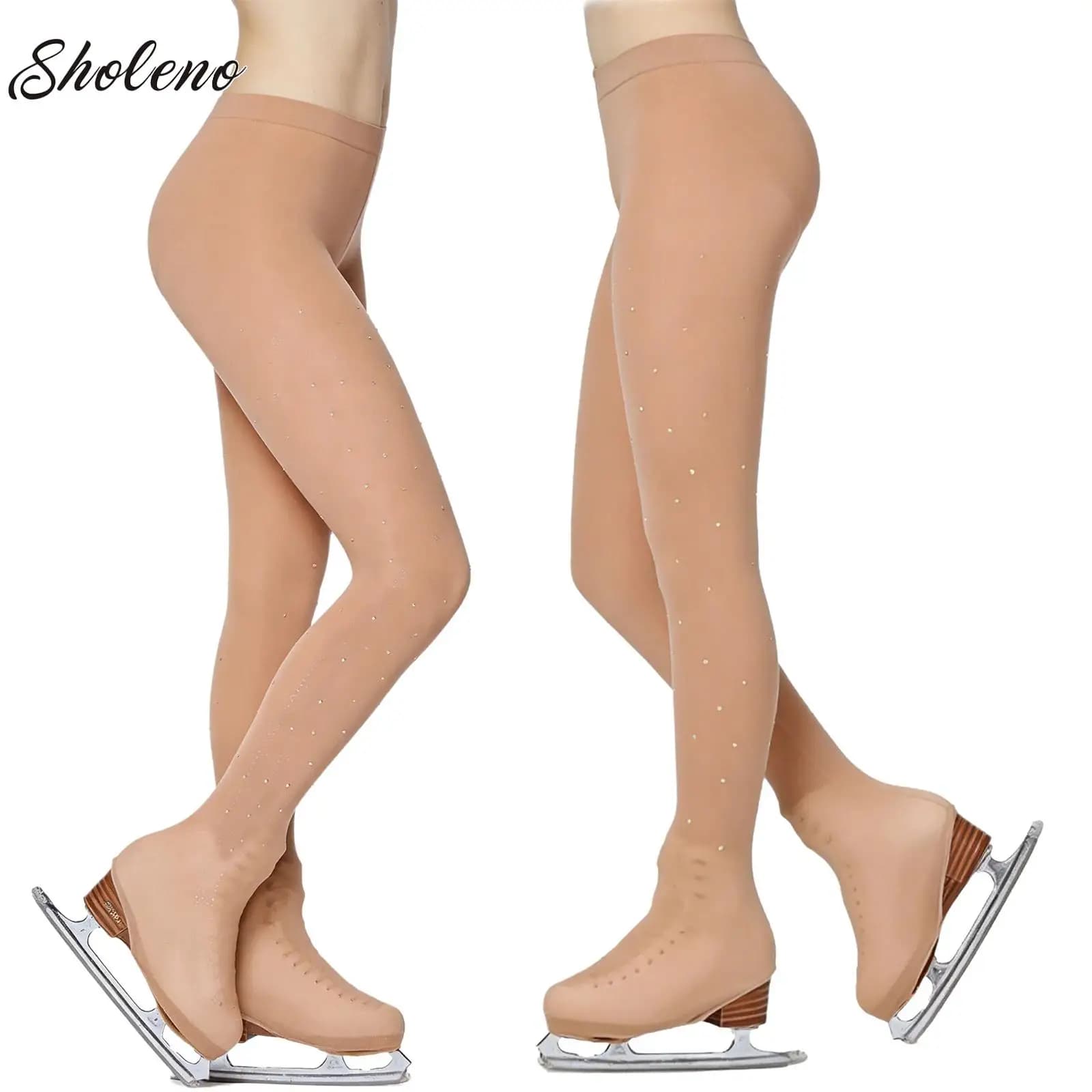 Body da ginnastica Pantaloni da pattinaggio su ghiaccio Calzini da sci Collant da pattinaggio di figura Collant per ragazze adulte Pratica fitness per adulti Legging