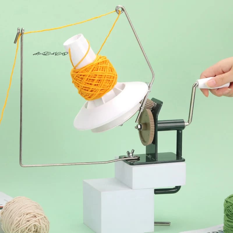 Avvolgitore manuale per palline di lana per avvolgere fili per matassa e avvolgitore per filato di lana rapido azionato manualmente in fibra per lavorare a maglia e uncinetto