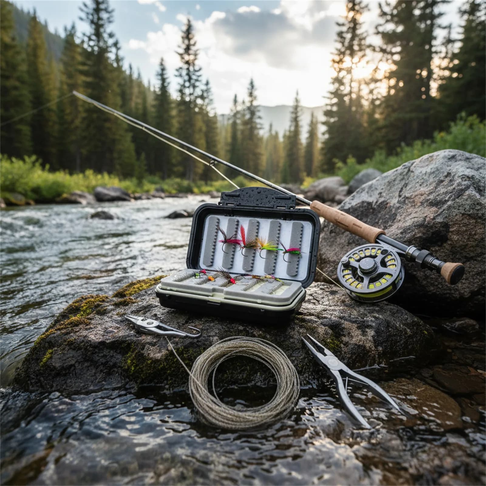 1pc Fly Fishing Hook Box Durable Plastic Waterproof Lure Case for Fly Hooks Storage, Portable Tackle Organizer Accessories