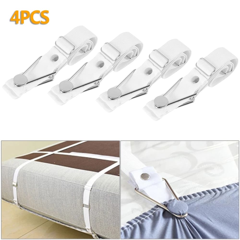 4 pcs/lot Adjustable sheet Pinze Cover Pinze Holder Mattress Duvet Covered Fissage Belts Anti-slip belt