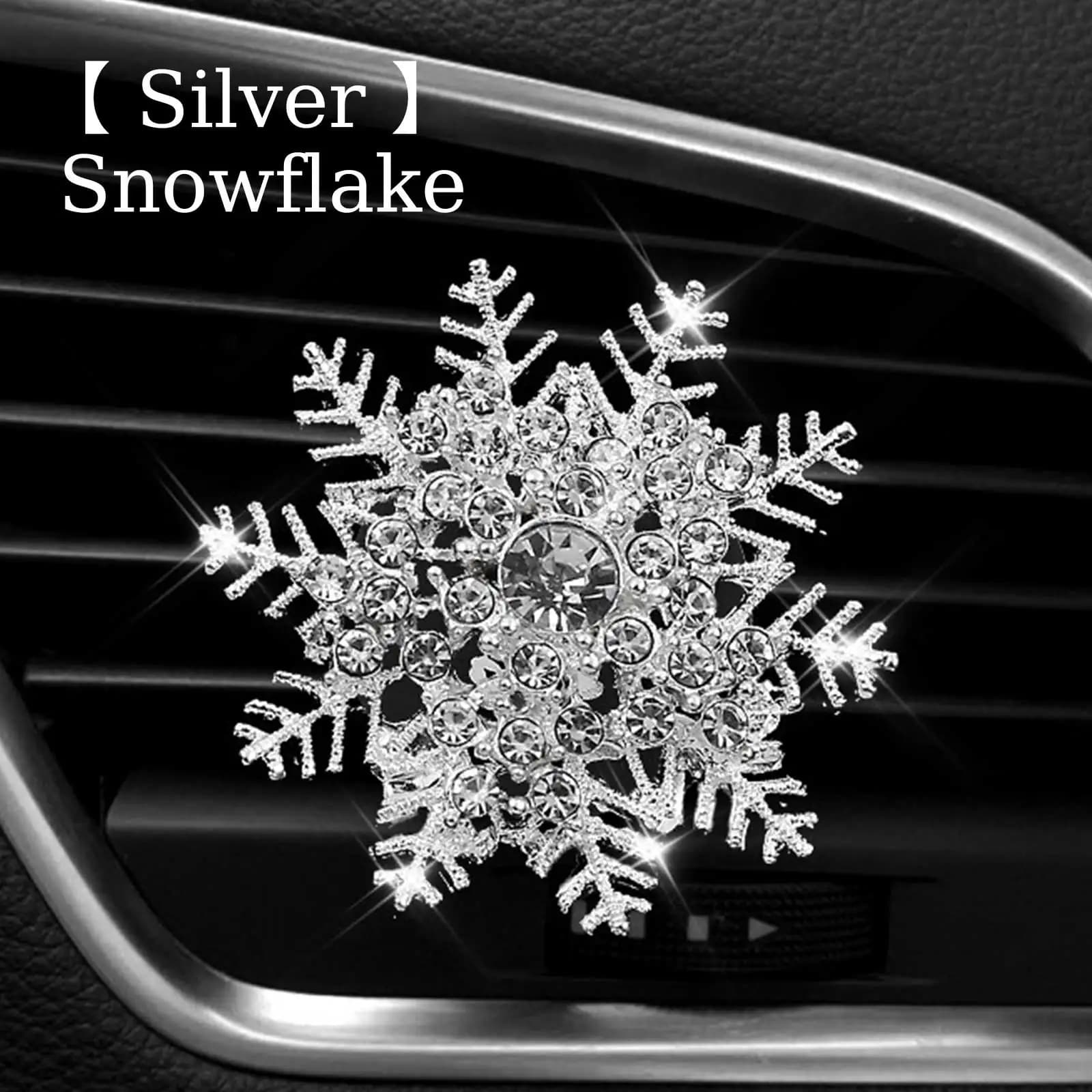 Water Drill Snowflake Air Conditioned Car Exit Clip Perfume Accessories Interior Decorations for Christmas fragrances