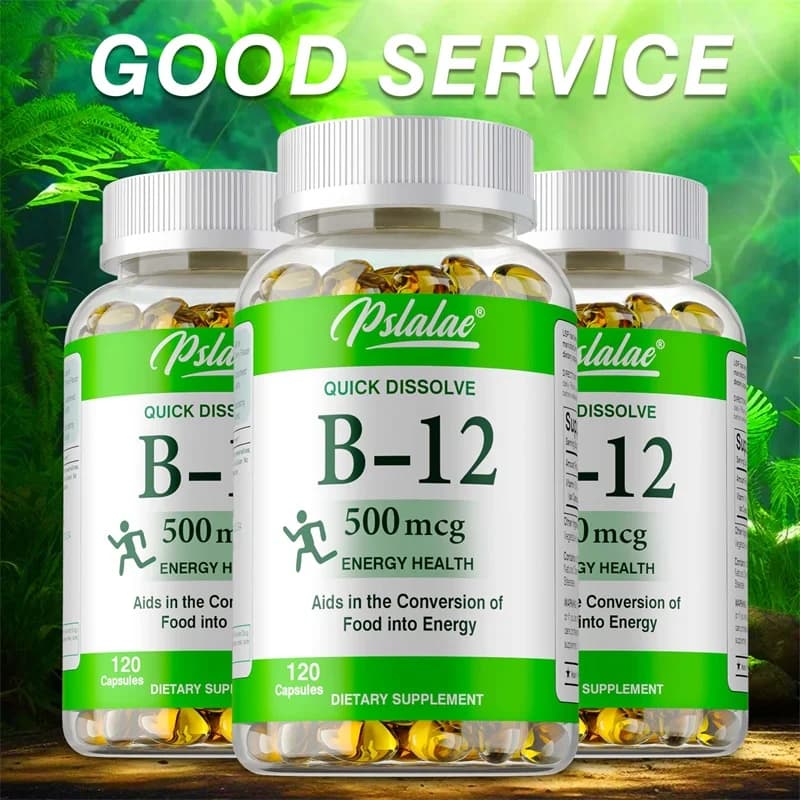 Vitamin B12 Capsules 500mcg - Supports Energy Production, Protects The Nervous System, and Promotes Metabolic Function