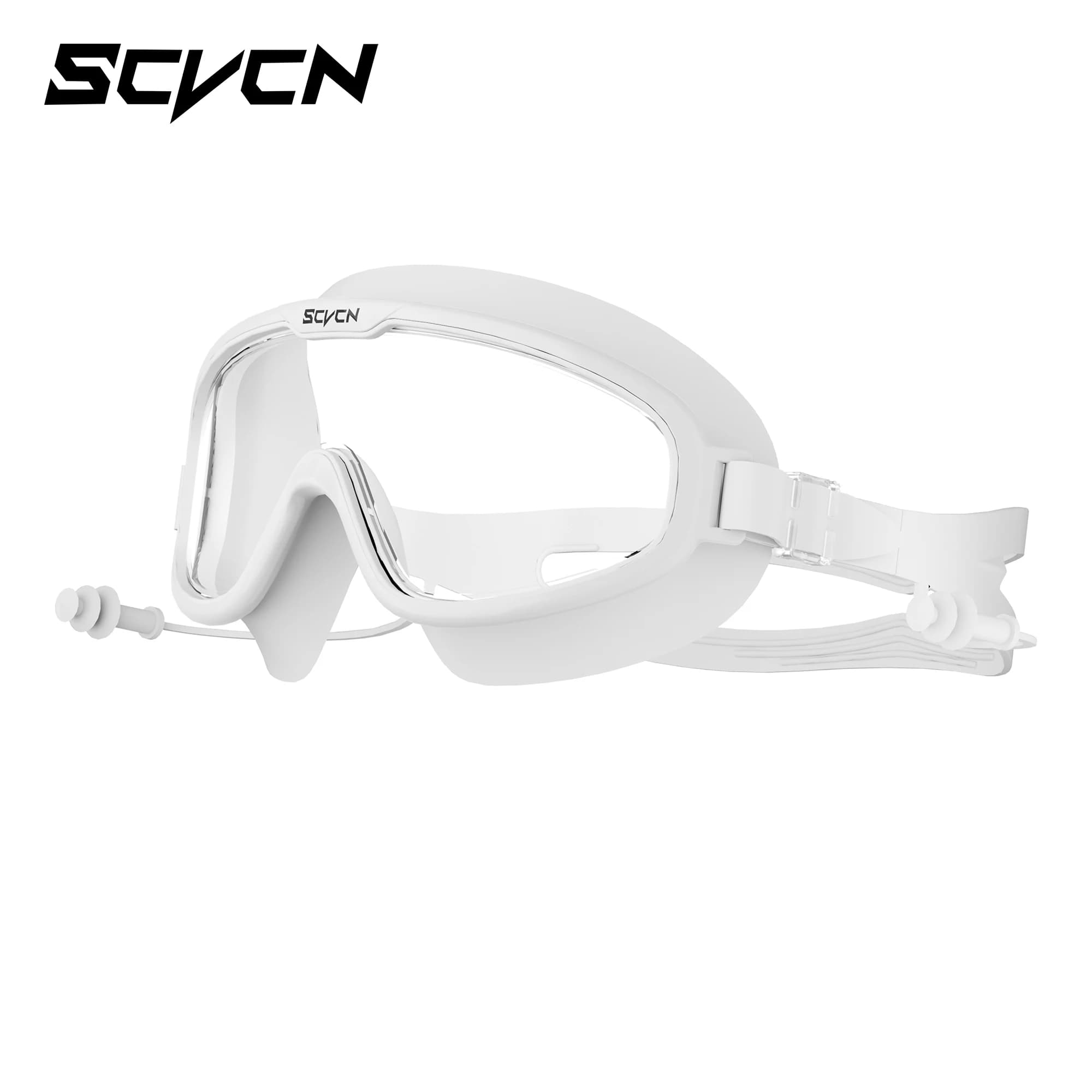 SCVCN New Swimwear Anti-fog Adjustable Strap At UV400 Professional Estate Waterproof Glasses Surf Beach Swimwear