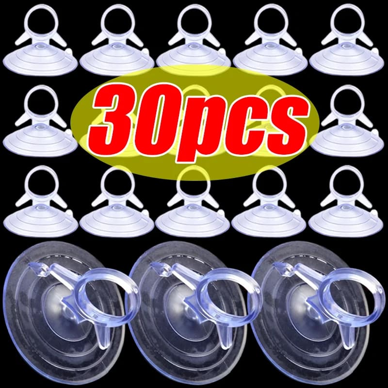 30/10Pcs Car Glass Windshield Sunshade Suction Cups Small PVC Sucker Car Window Suction Cup Hooks 45mm for Automotive Visor