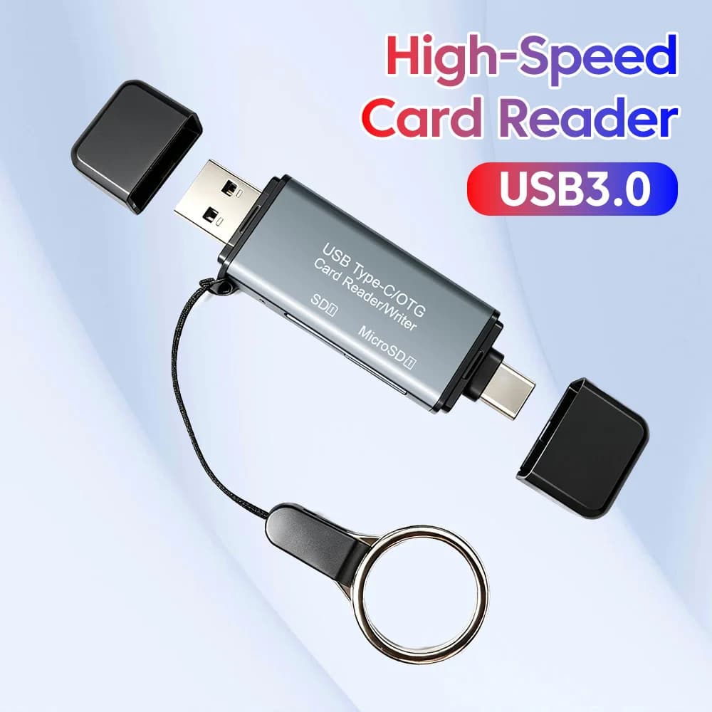 USB 3.0 To TypeC OTG High Speed Card Reader Multi-Function SD/TF Card Memory Flash Drive Adapter For Phone Laptops Data Transfer