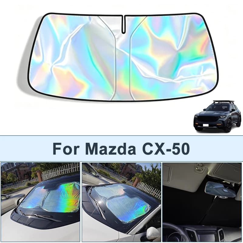 Parasole pieghevole per parabrezza anteriore per Mazda CX-50, copertura protettiva riflettente UV, accessori per interni auto