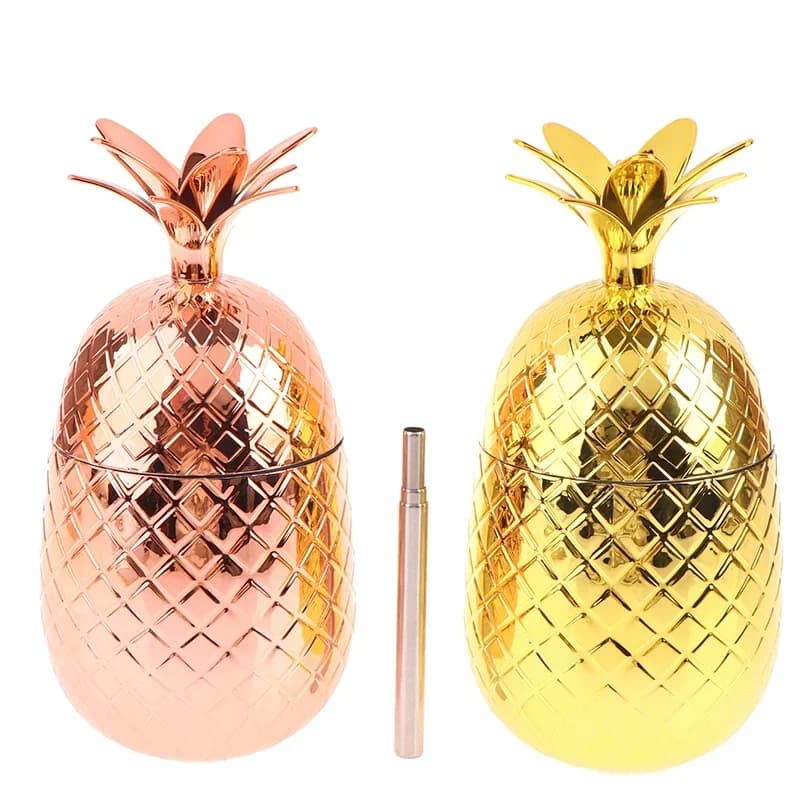 2025 Nuovo 500ML Ananas Tazze Bicchiere di Plastica Cocktail Bere Winebowl Tazze Birra Ananas Tazze Bar Strumenti