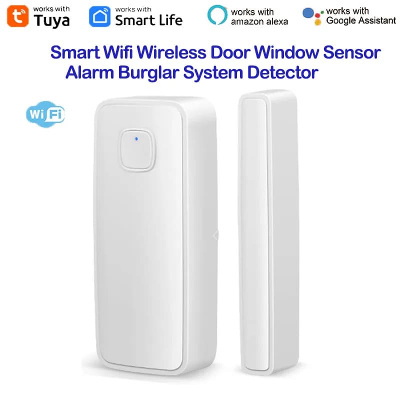 TUYA Smart Wifi Allarme sensore magnetico per porta wireless Rilevatore di sistema antifurto Rilevatore di allarme Allarme APP magnetico per porta WIFI