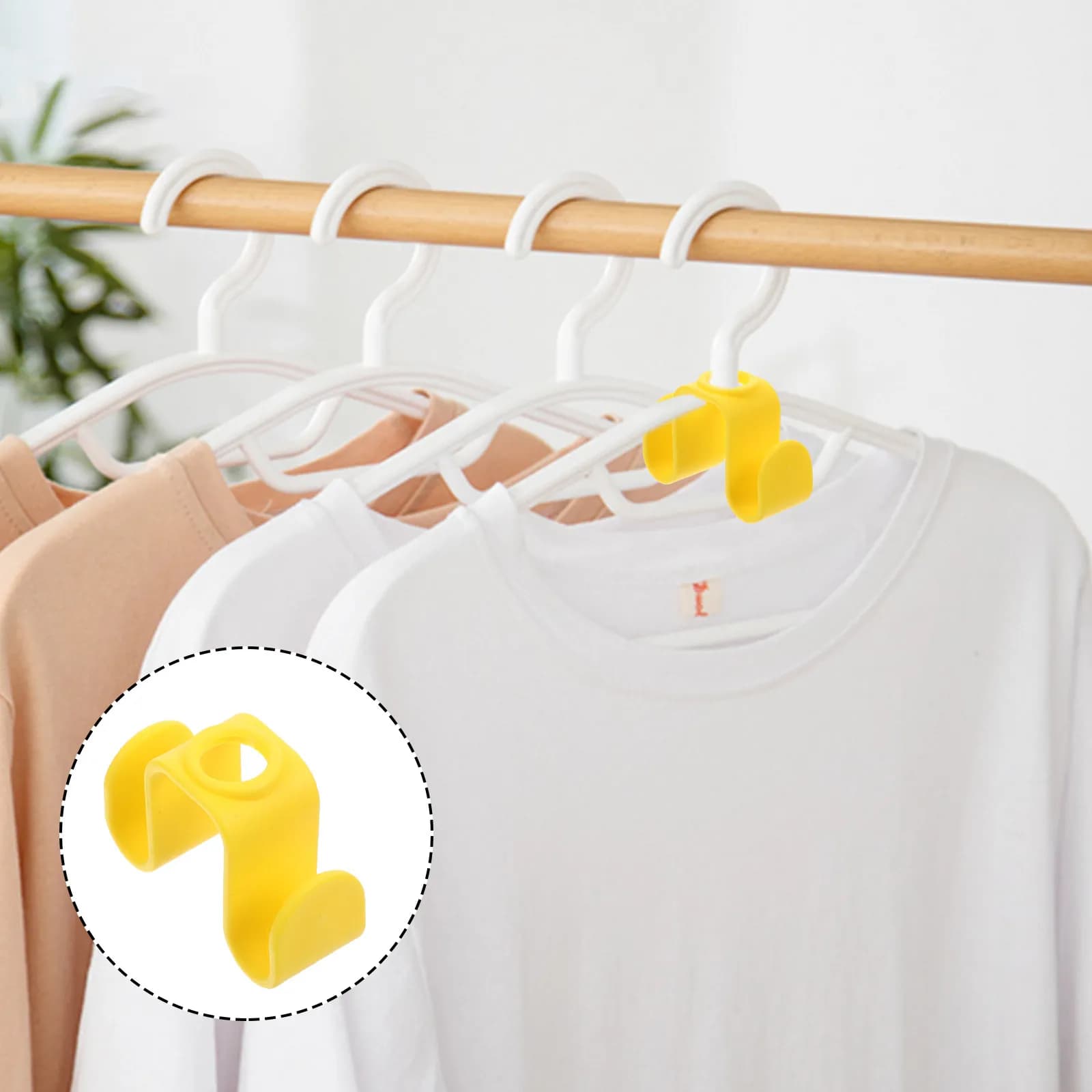 20pcs Hanger Hooks Double Sided Closet Connectors Space Saving Clothes HangerHooks Wardrobe ganizer ABS Material