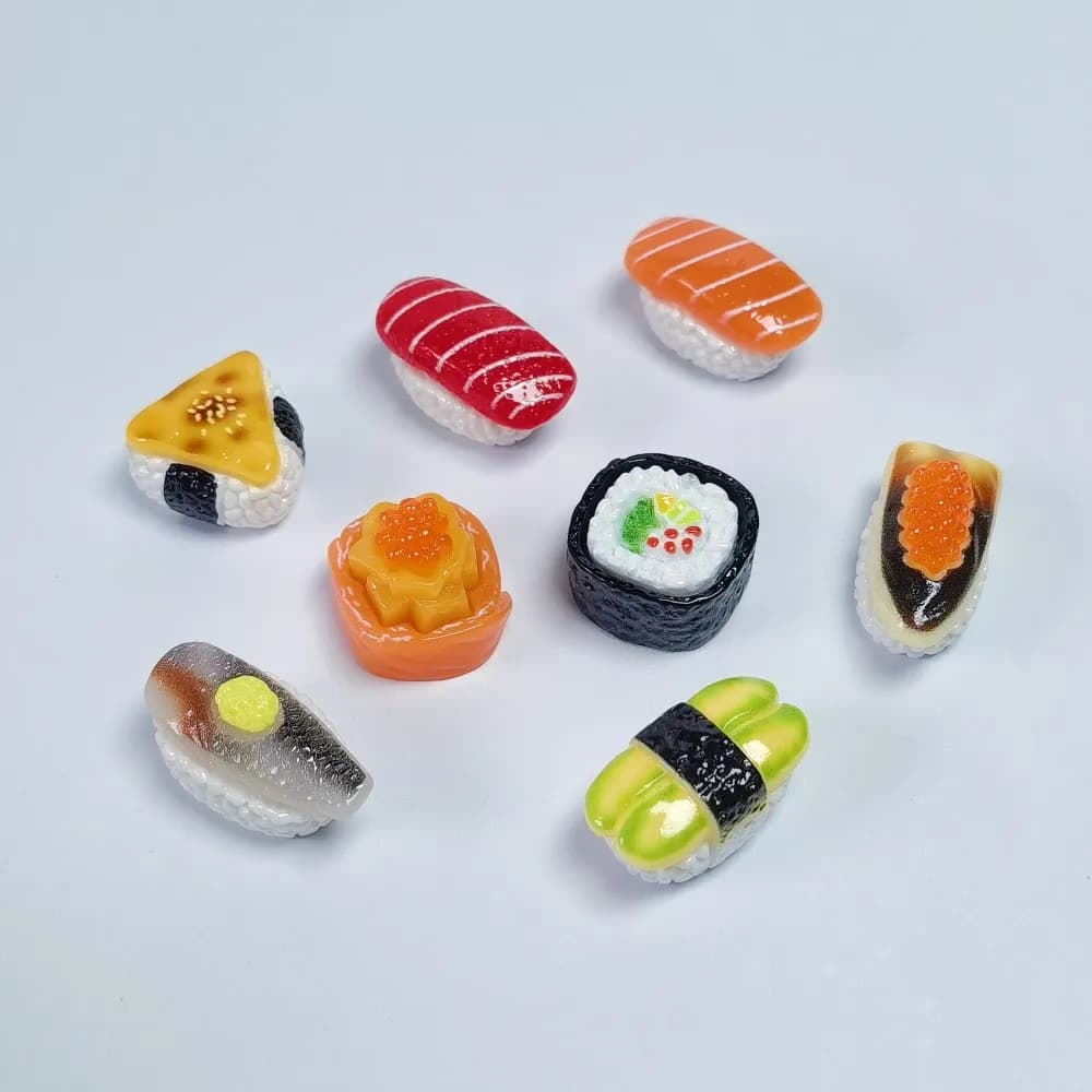 Wholesale Simulated Sushi Series Resin DIY Accessories for Hairpins Pendants Desktop Ornaments Kawaii Dollhouse Decor