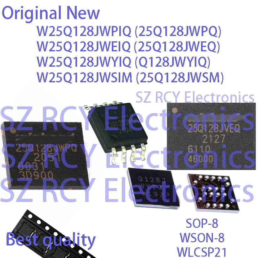 (5-50 pezzi) W25Q128JWPIQ 25Q128JWPQ W25Q128JWEIQ 25Q128JWEQ W25Q128JWYIQ Q128JWYIQ W25Q128JWSIM 25Q128JWSM NOR FLASH IC CHIP