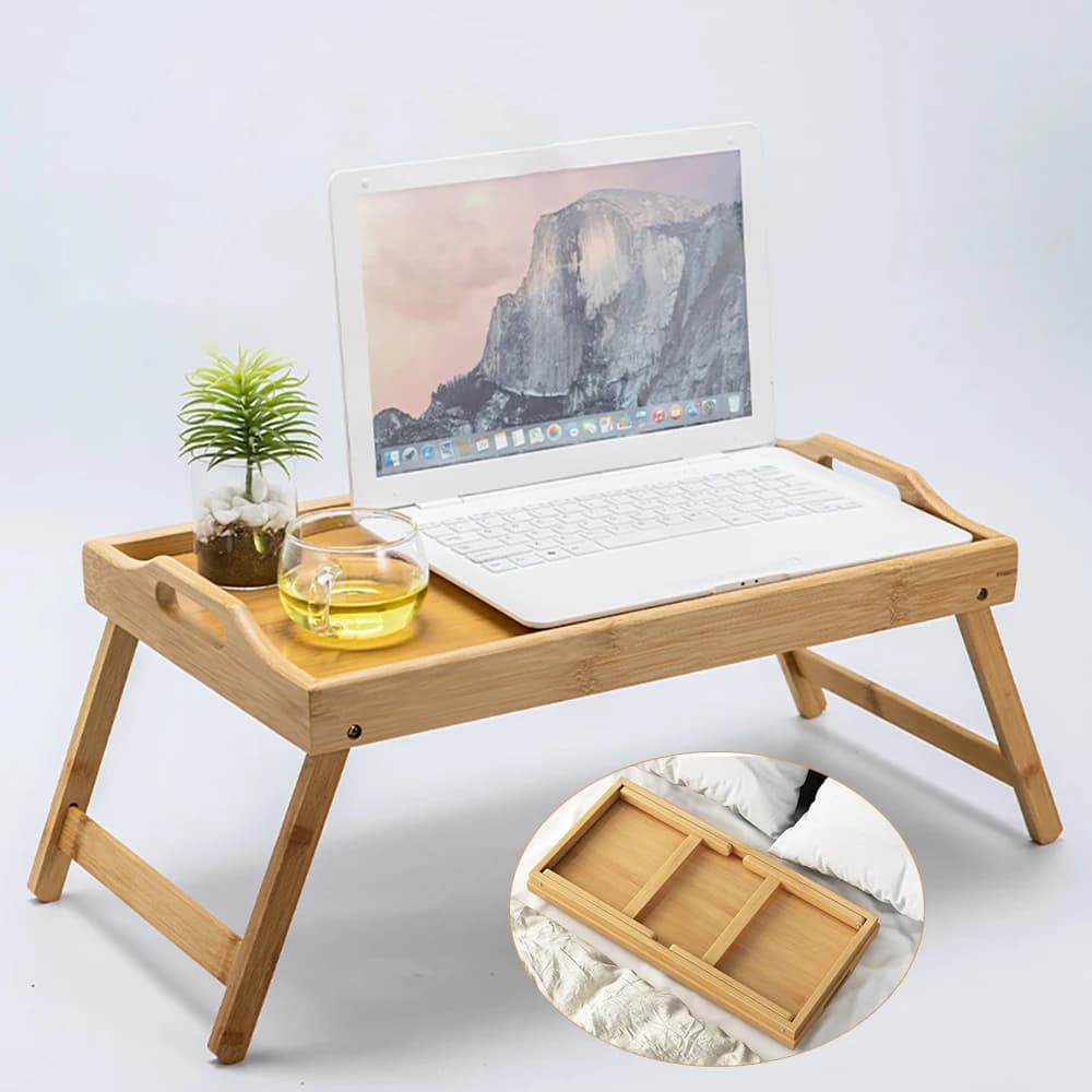 Supporto da tavolo per Laptop Lap Desk/Stand/Table vassoio da letto in legno Riser supporto di raffreddamento per Laptop portatile scrivania per letto