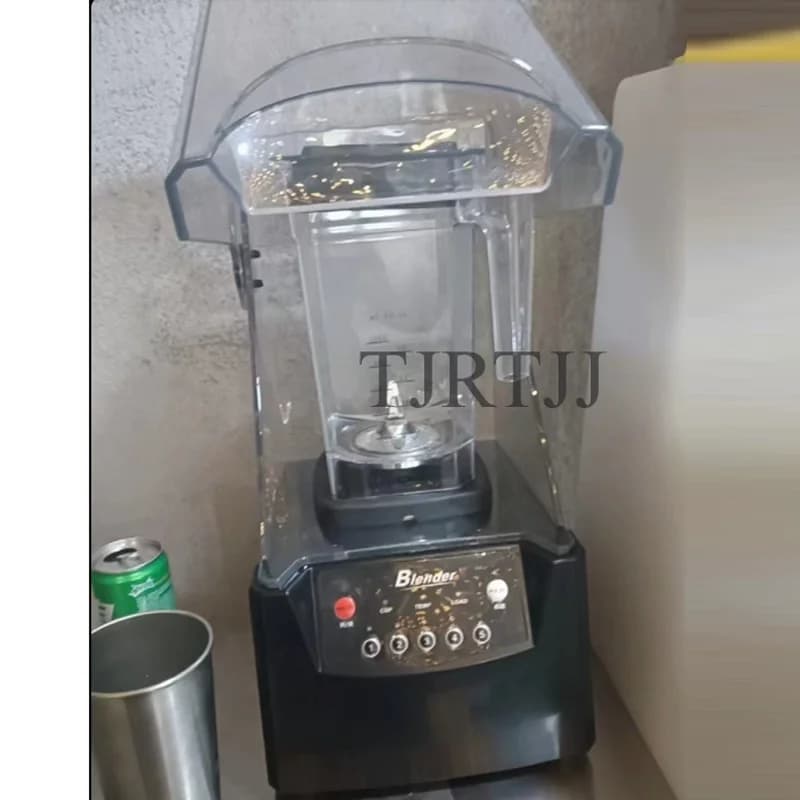 Milk Tea Shop Equipment Fruit Juice Silent Blender Commercial Ice Blender Sound Proof Cover Blender