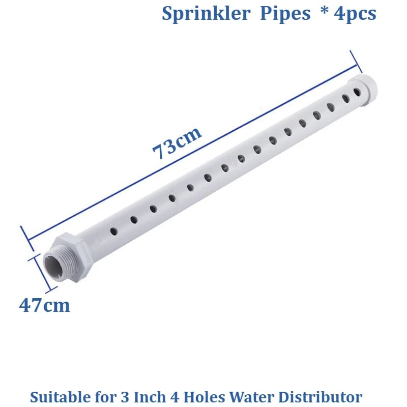 Cooling Tower Nozzle Sprinkler Pipe, PP PVC High Temperature Resistant Water Separation Pipe Sprinkler Pipe