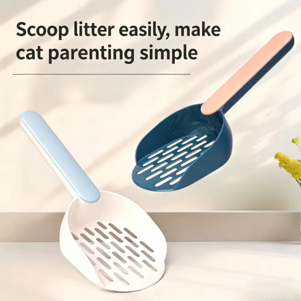 Paletta per Lettiera Gatti con Setaccio Rapido, Robusta Paletta in Plastica per Escrementi di Gatto, Strumento per la Pulizia della Lettiera