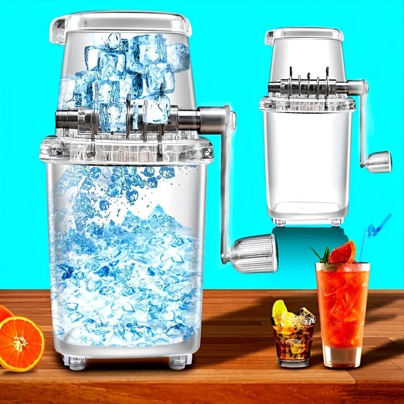 Small manual ice trimmer for ice shaver Chopper Multifunctional transparent ice mixer Tools for home kitchen bar shakers