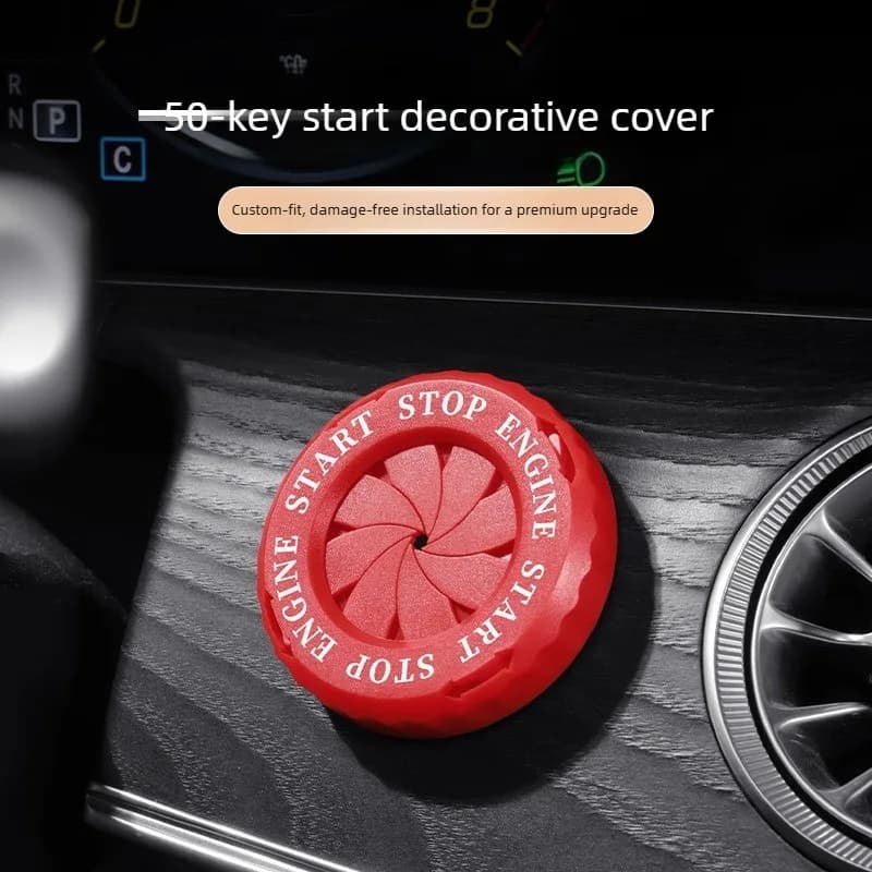 Ignition Device Decor Motorcycle Key Cover Car Interior Sticker Decorative Rotary Push To Start Button Cover for Motorcycle Lock