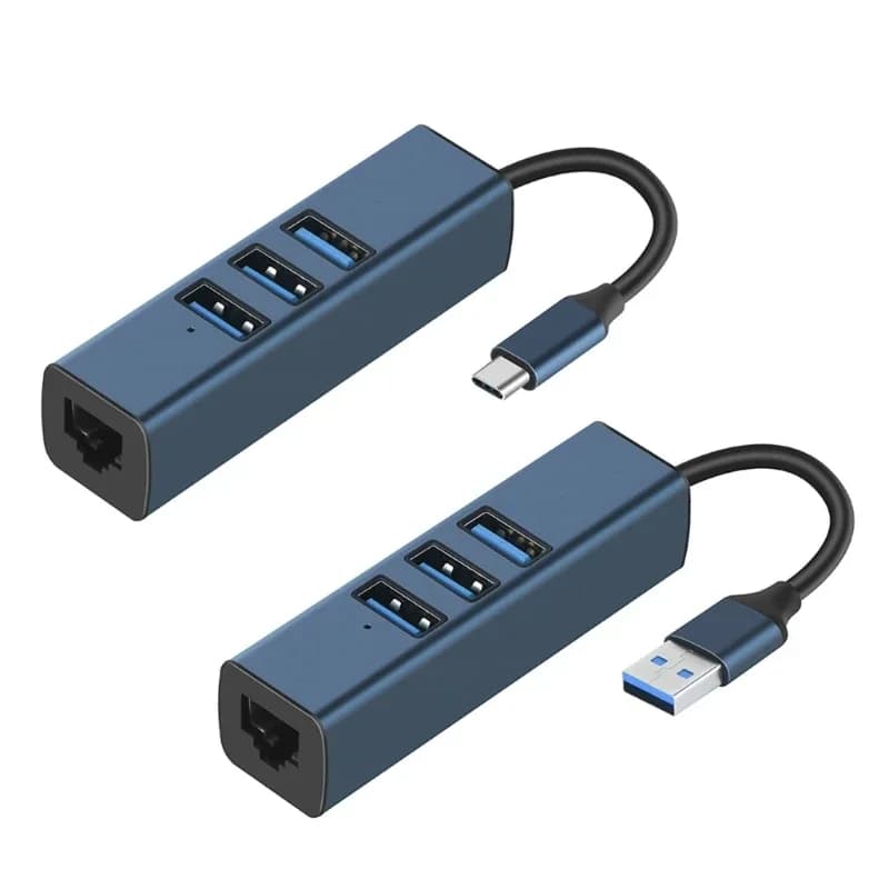 USB TypeC Ethernet da USB a RJ45 Hub scheda di rete adattatore Ethernet da 100M con Driver Hub USB3.0 2.0 gratuito per Laptop