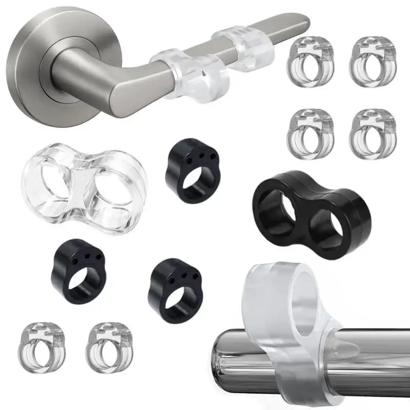5-20pcs PVC Transparents/black Door Stopper Anti-Collision Door Handle Shockproof Pad Walls Furniture Protective Door Stops