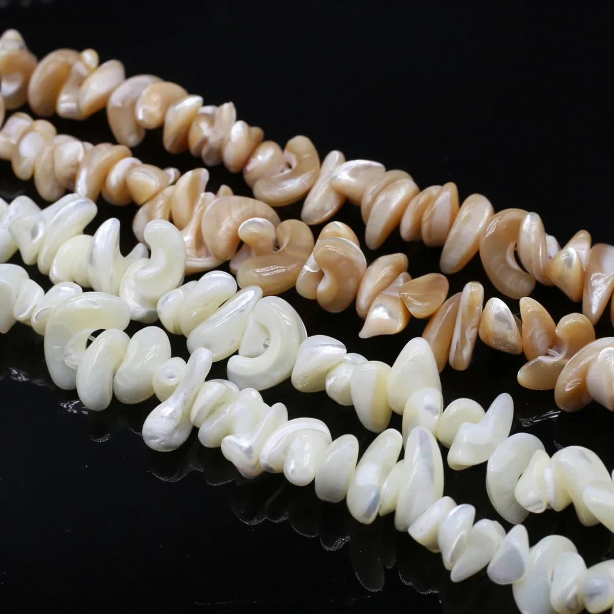 13x14mm Bianco Cachi Conchiglia Irregolare Perlina D'acqua Dolce Naturale Squisita Creazione di Gioielli FAI DA TE Collana Bracciale Orecchini Accessorio