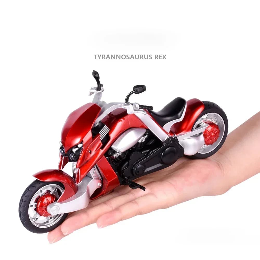 Modellini di Moto in Scala 1:12, Replica in Miniatura V-Rex Sport Bike con Suoni e Luci