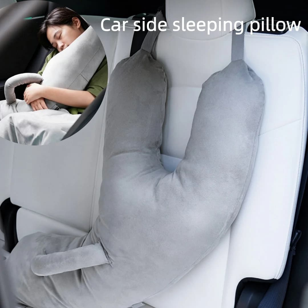 Cuscino da Viaggio per Auto a Forma di Y, Supporto per il Collo in Peluche, Comodo Poggiatesta per Auto, Aereo, Lunghi Viaggi e Ufficio