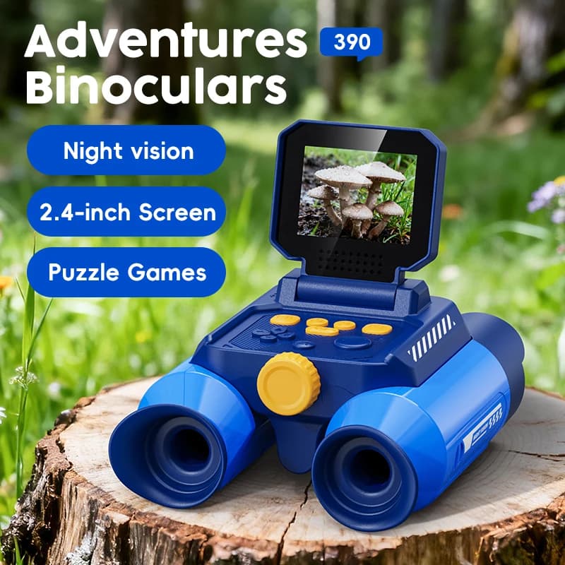 Binocolo digitale 2.4 IPS con visione notturna HD, fotocamera con zoom 10X per birdwatching, campeggio e avventure all'aperto