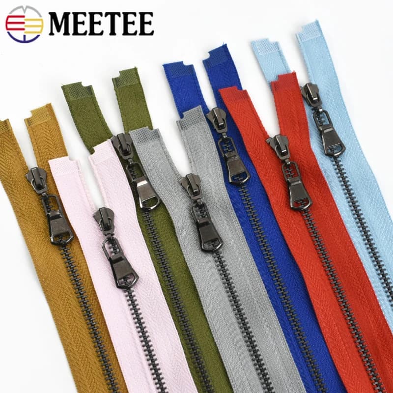 2/5 pezzi 3 # Cerniere in metallo 15-30 cm CloseEnd 40-70 cm Cerniera OpenEnd per borsa da cucito Borsa Abbigliamento Decor Zip Kit di riparazione Accessori fai da te