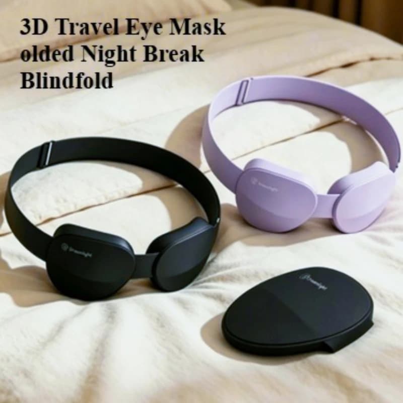 Mascherina per Occhi 3D Dreamlight per Viaggi, Maschera per Dormire Oscurante, Ausilio Stereoscopico 3D, Portatile, Regolabile, Sagomata Concava, Benda Notturna per Riposo e Viaggio