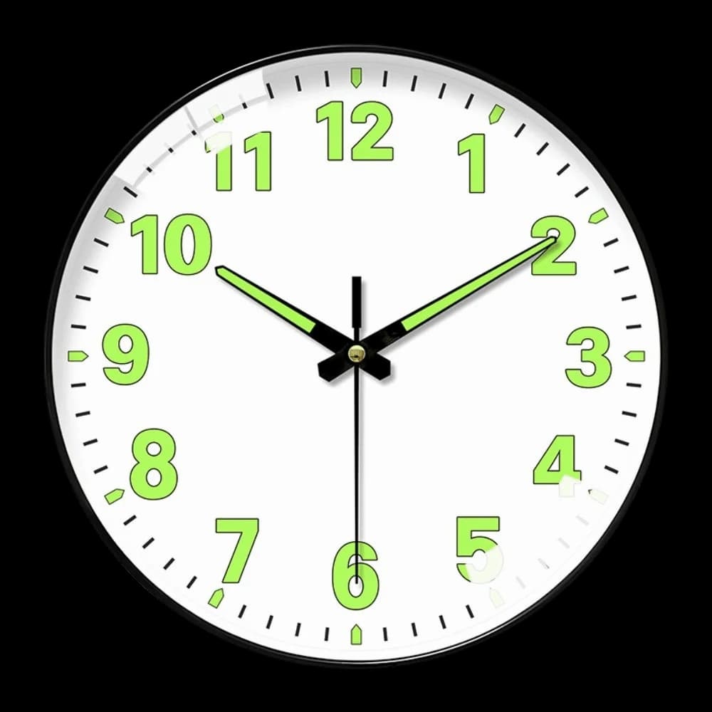 Minimalist Silent Luminous Wall Clock Easy to Read 8 Inch Glowing Hanging Clock Wall Decor Round Quartz Wall Clock Study Room